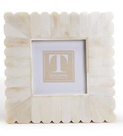 4x4  Scalloped Bone Frame