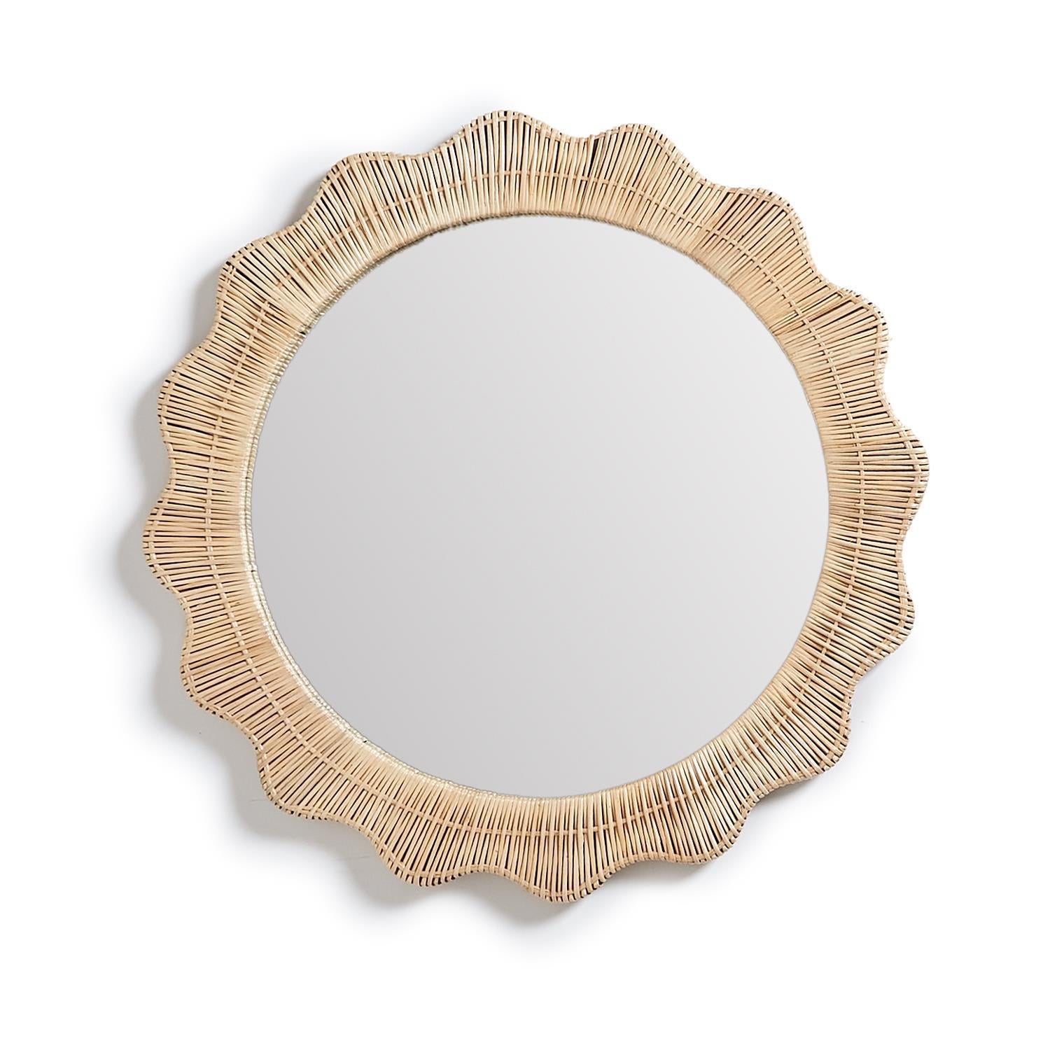 Wicker Weave Wall Mirror