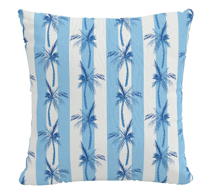Cabana Stripe & Palms Outdoor Pillow