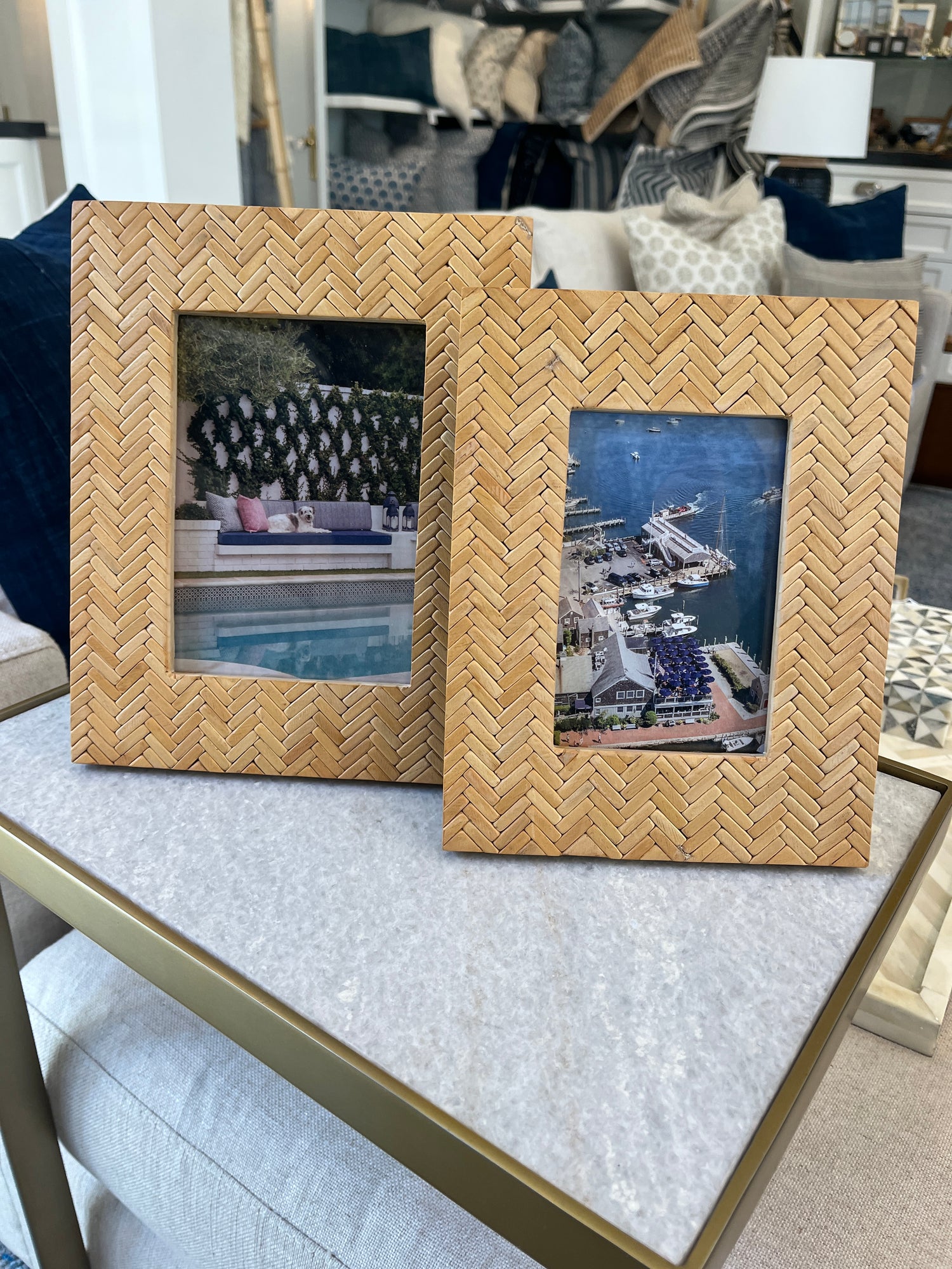 Natural Chevron Frame