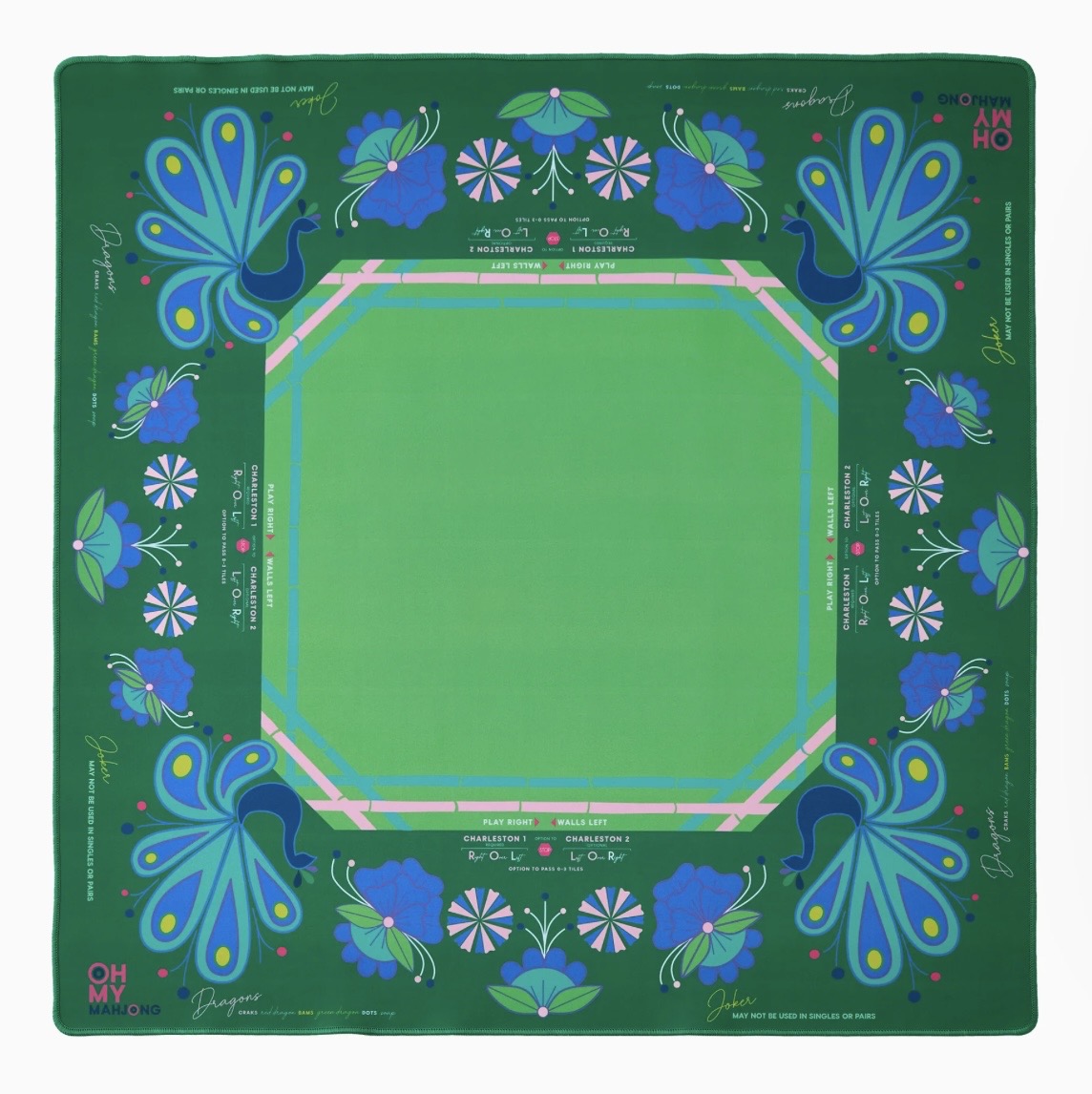 Birdie Green Mahjong Mat