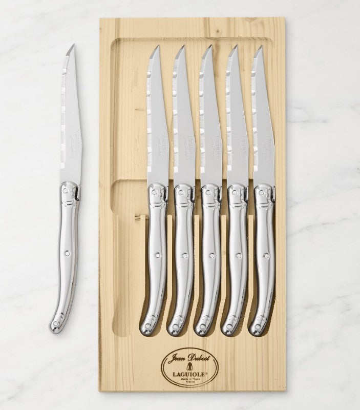 Laguiole 6 Piece Stainless Steel Platine Knives