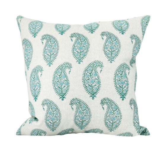 Paisley Emerald Decorative Pillow
