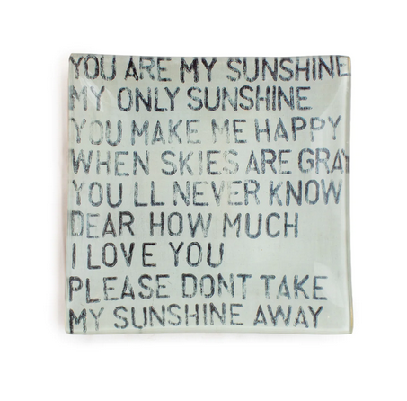 "You Are My Sunshine" Decoupage Plate