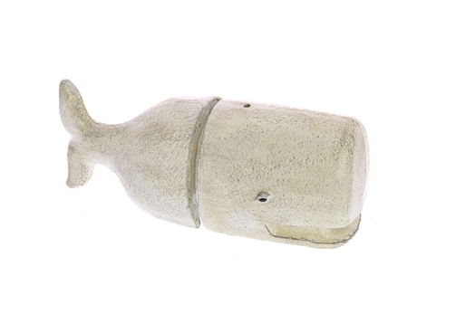 Cast Iron Whale bookends in White
