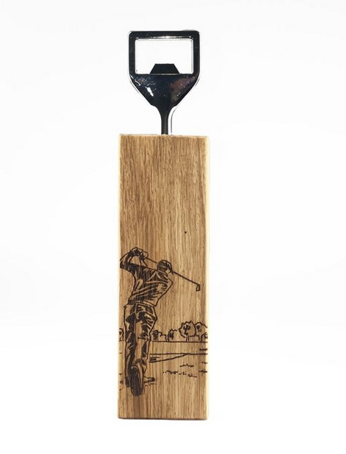 Golf Oak Bottle Opener