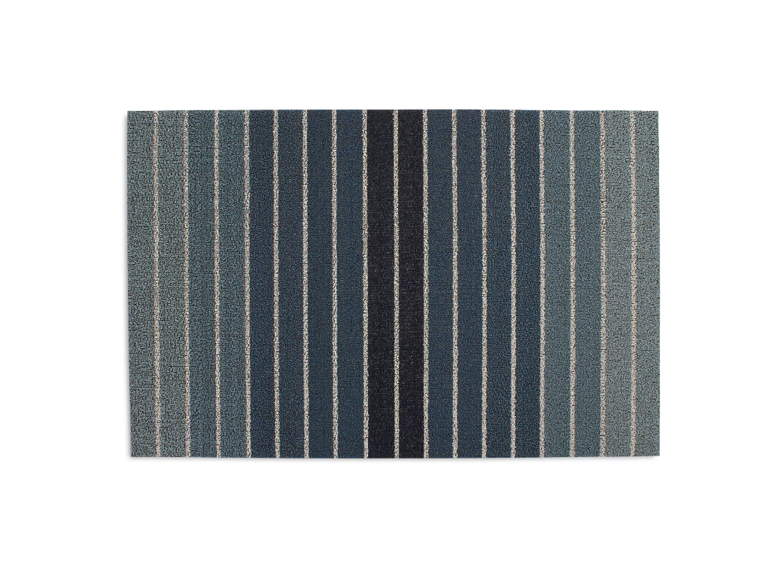 Block Stripe Shag Mat