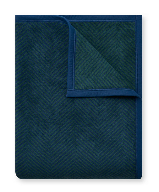 Blue/Green Spruce Herringbone Throw