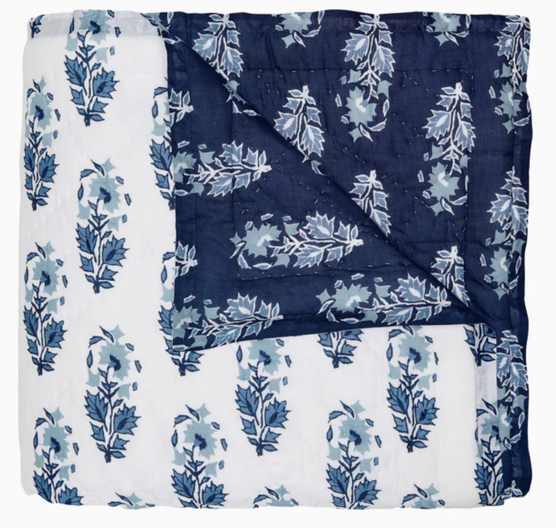 Kanak Indigo Queen Quilt