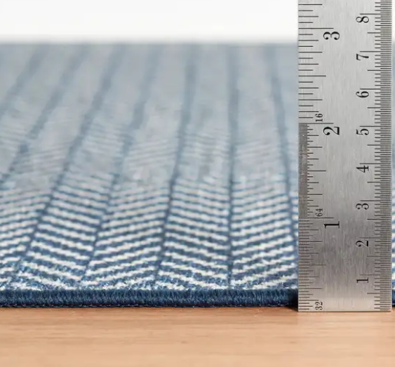 2.5x8" Herringbone Washable Rug