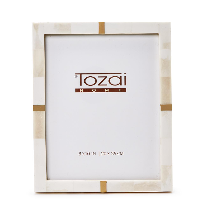 8x10" Bone/Brass Frame