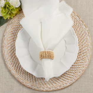 Wooden Beaded Napkin Ring