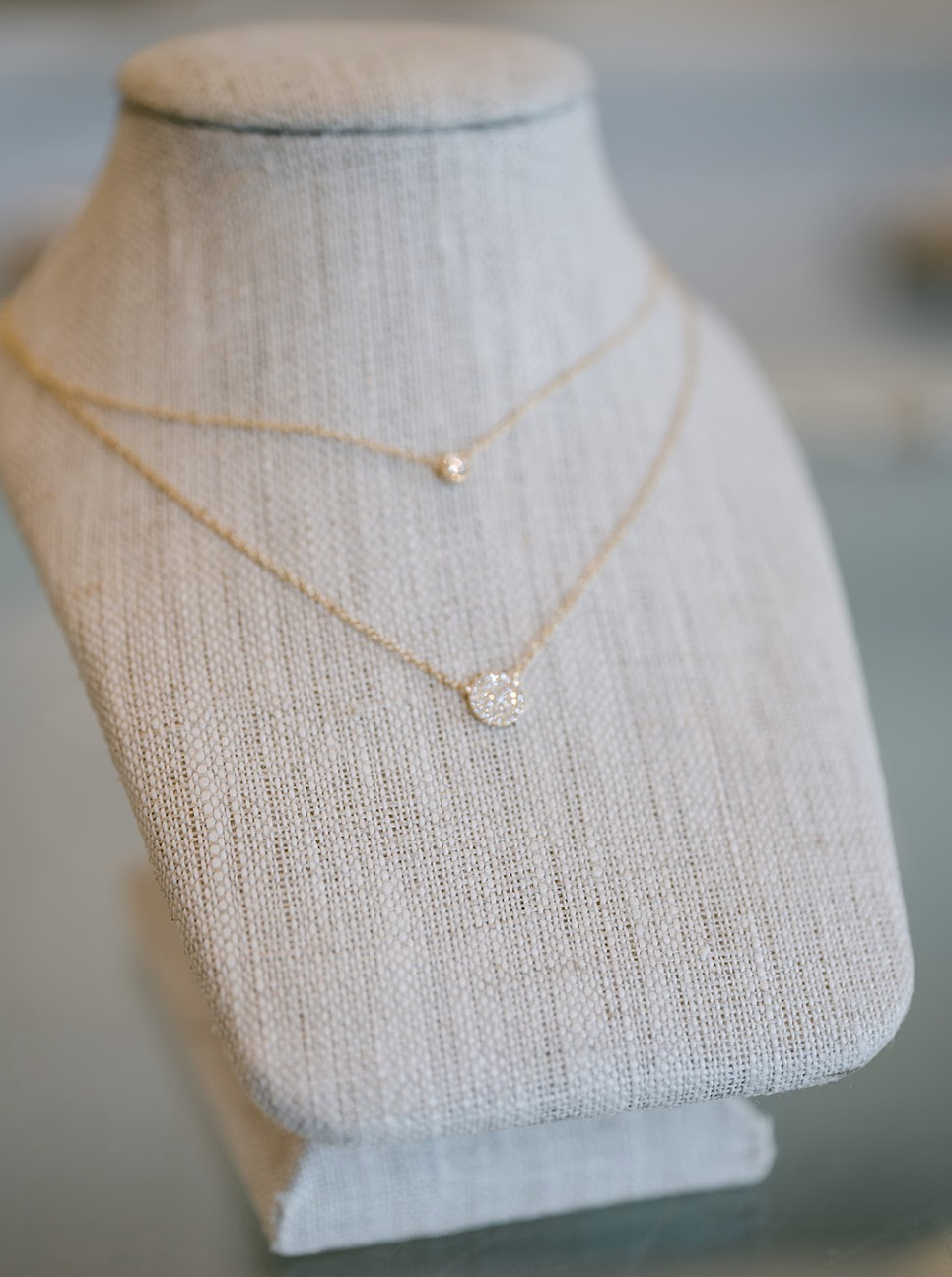 14K Zoe Lev Diamond Disc Necklace