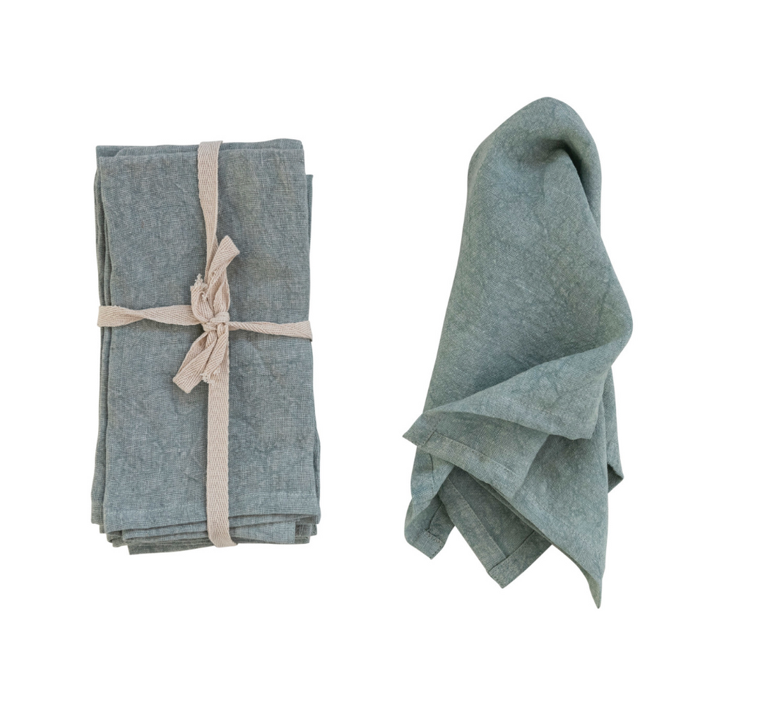 Teal Stonewashed Napkin Set