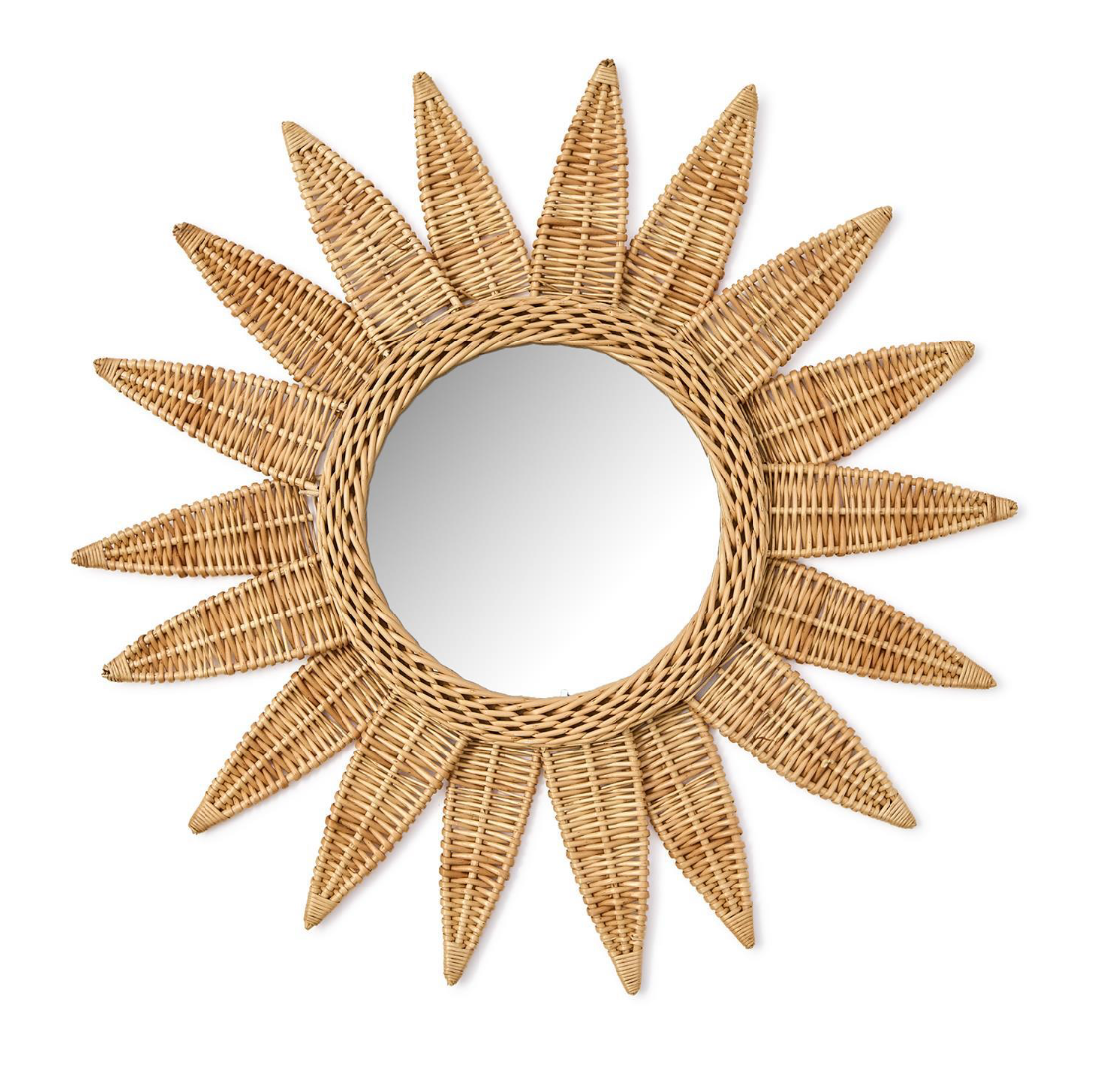 Sunburst Wicker Wall Mirror