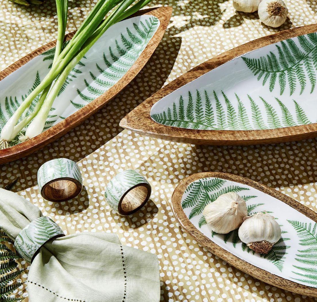 Fern Tear Wood Trays