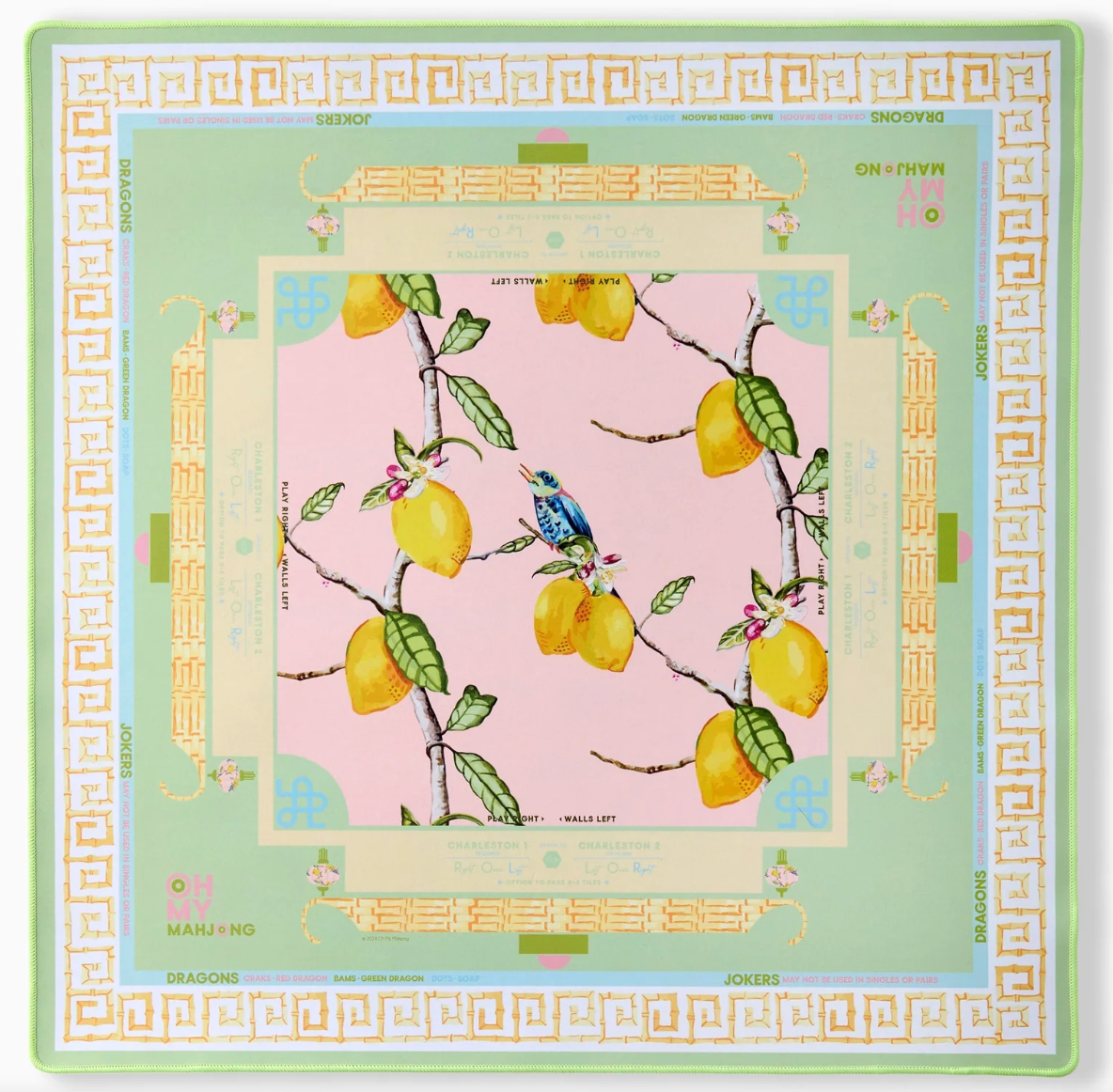 Citrus Songbird Mahjong Mat