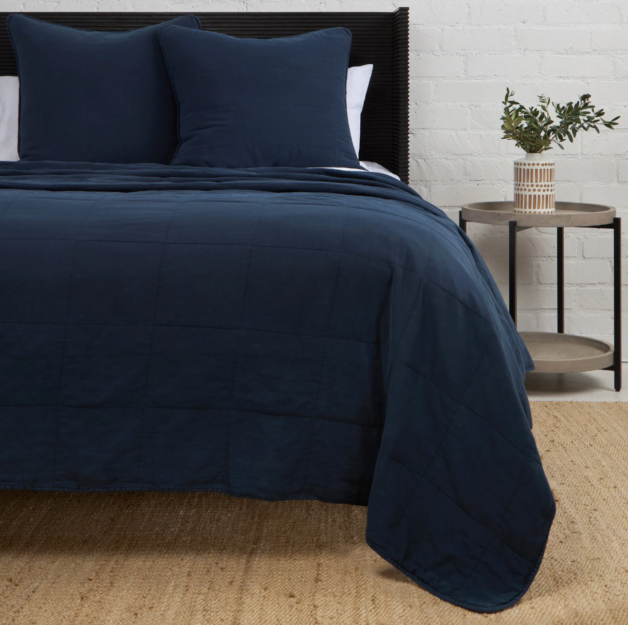 Antwerp Navy Queen Coverlet
