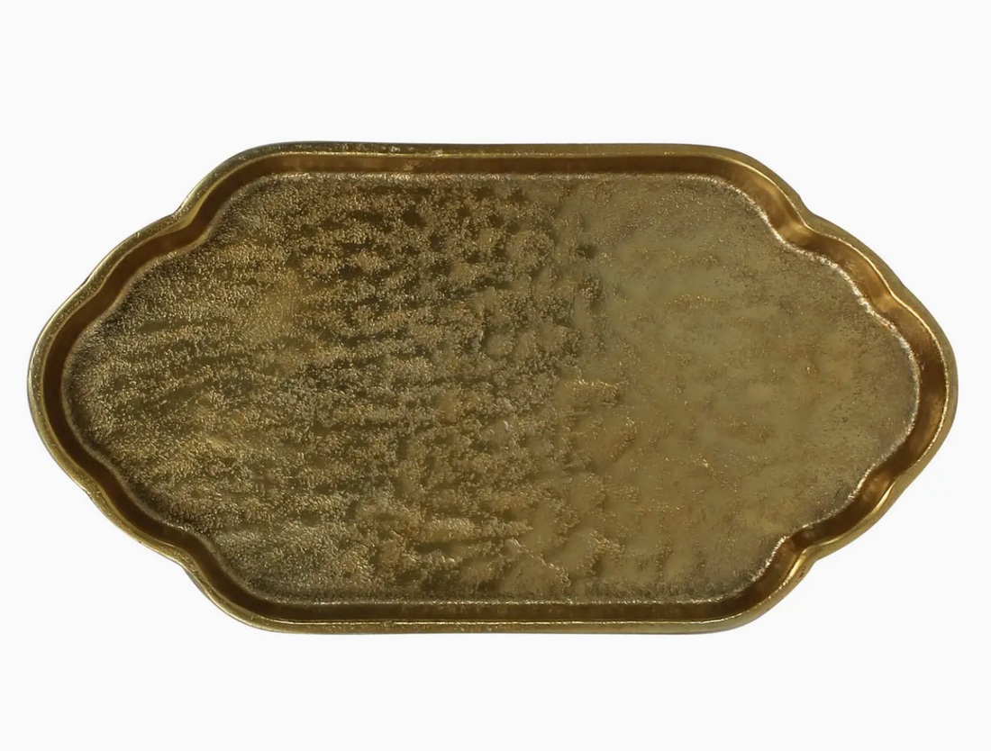 Greek Key Brass Tray in Two Sizes