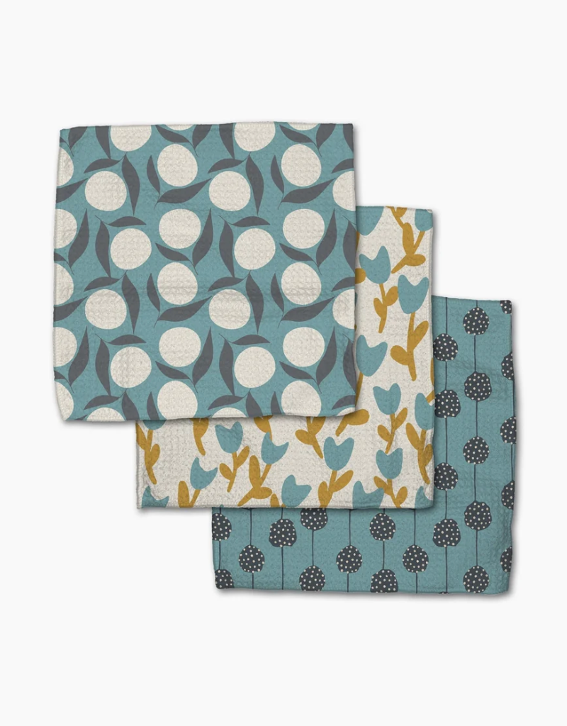 Polka Dot Blooms Dishcloth Set