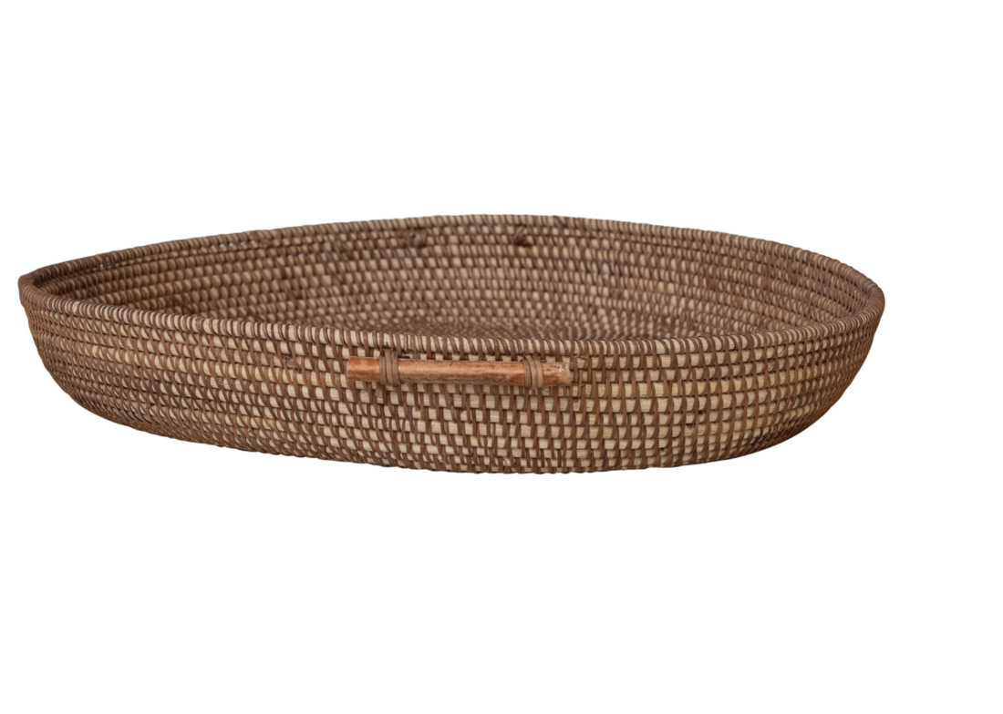 Rattan Handle Tray