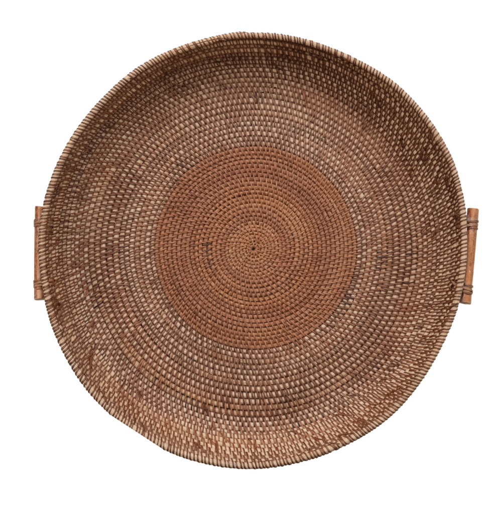 Rattan Handle Tray