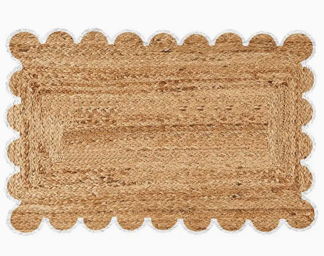 Scalloped Jute Door Mat