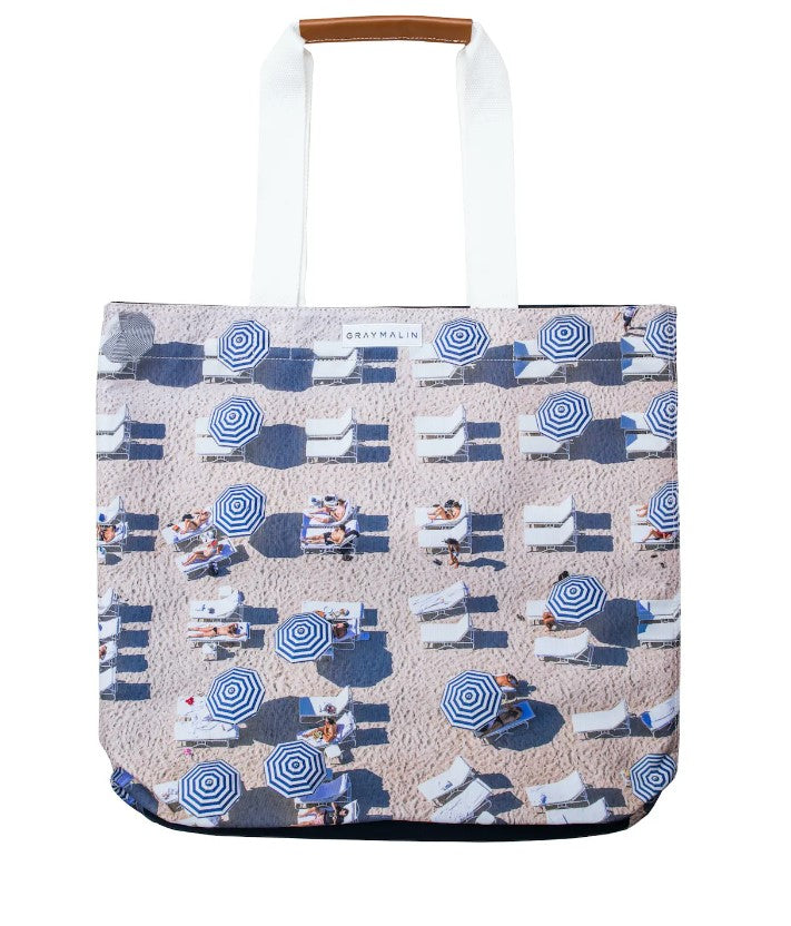 Striped Umbrella Tote