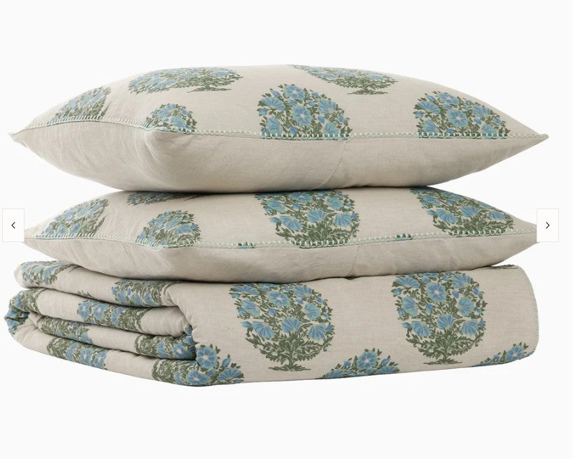 Vani Leaf Duvet Set- Queen