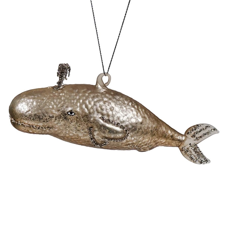 Victorian Whale ornament in Gold