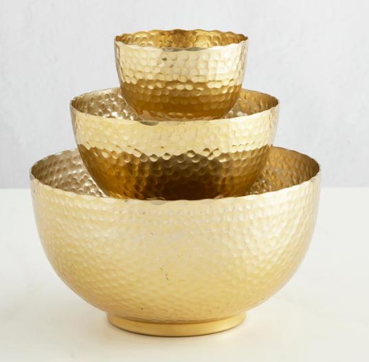 Hammered Gold Bowls