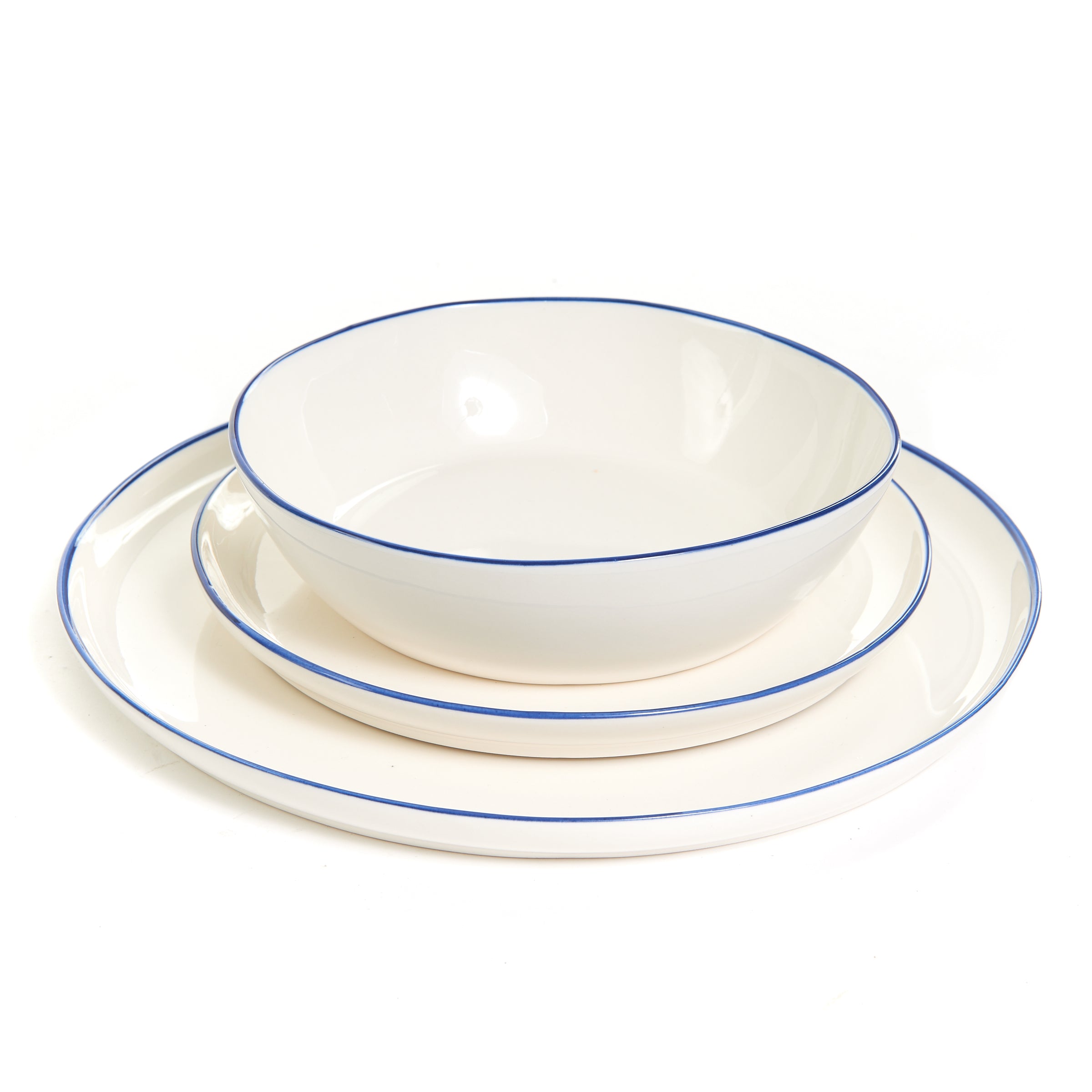 Abbesses Medium Plate Blue Rim