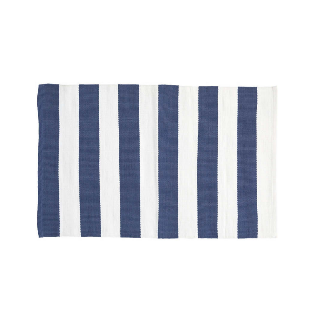 Catamaran Denim Striped Outdoor Rug