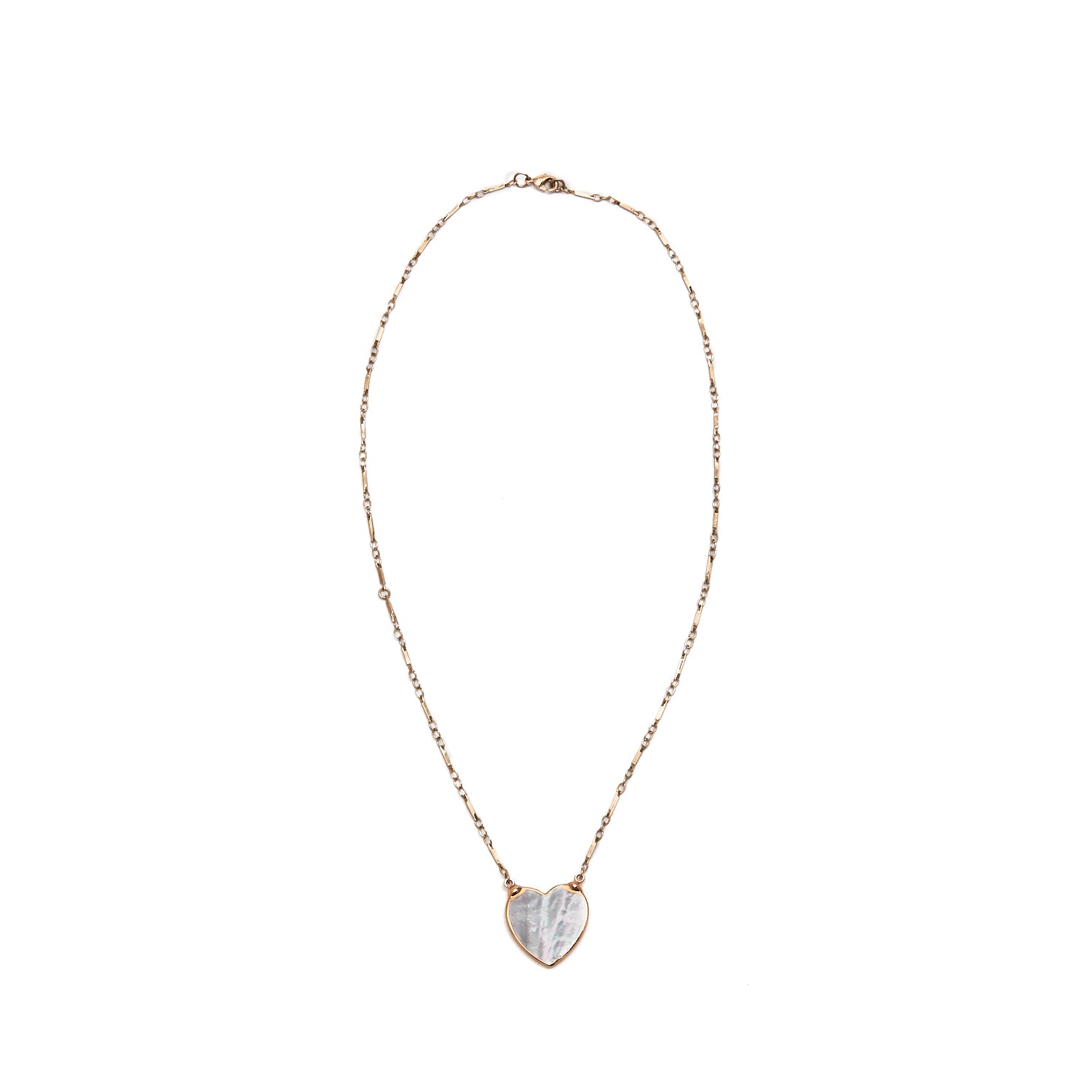Mother of Pearl Heart Necklace