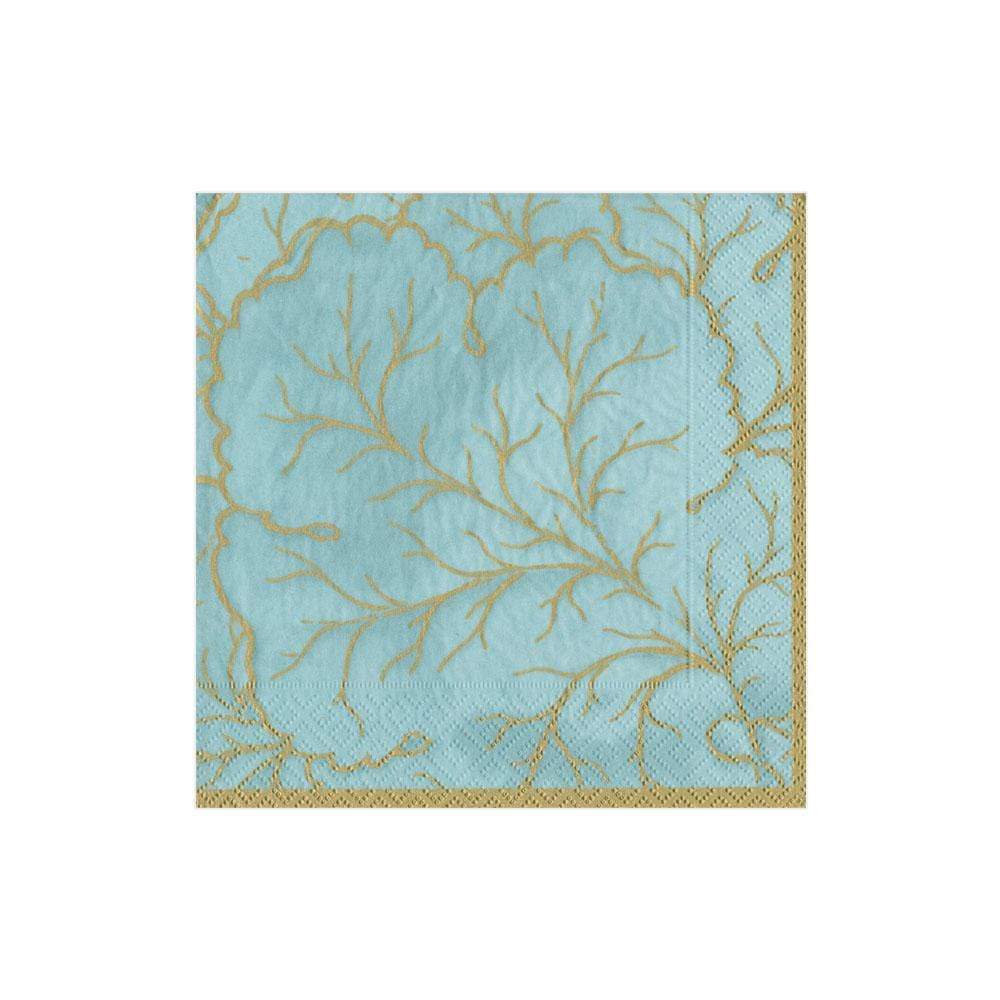 Gilded Majolica Cocktail Napkin