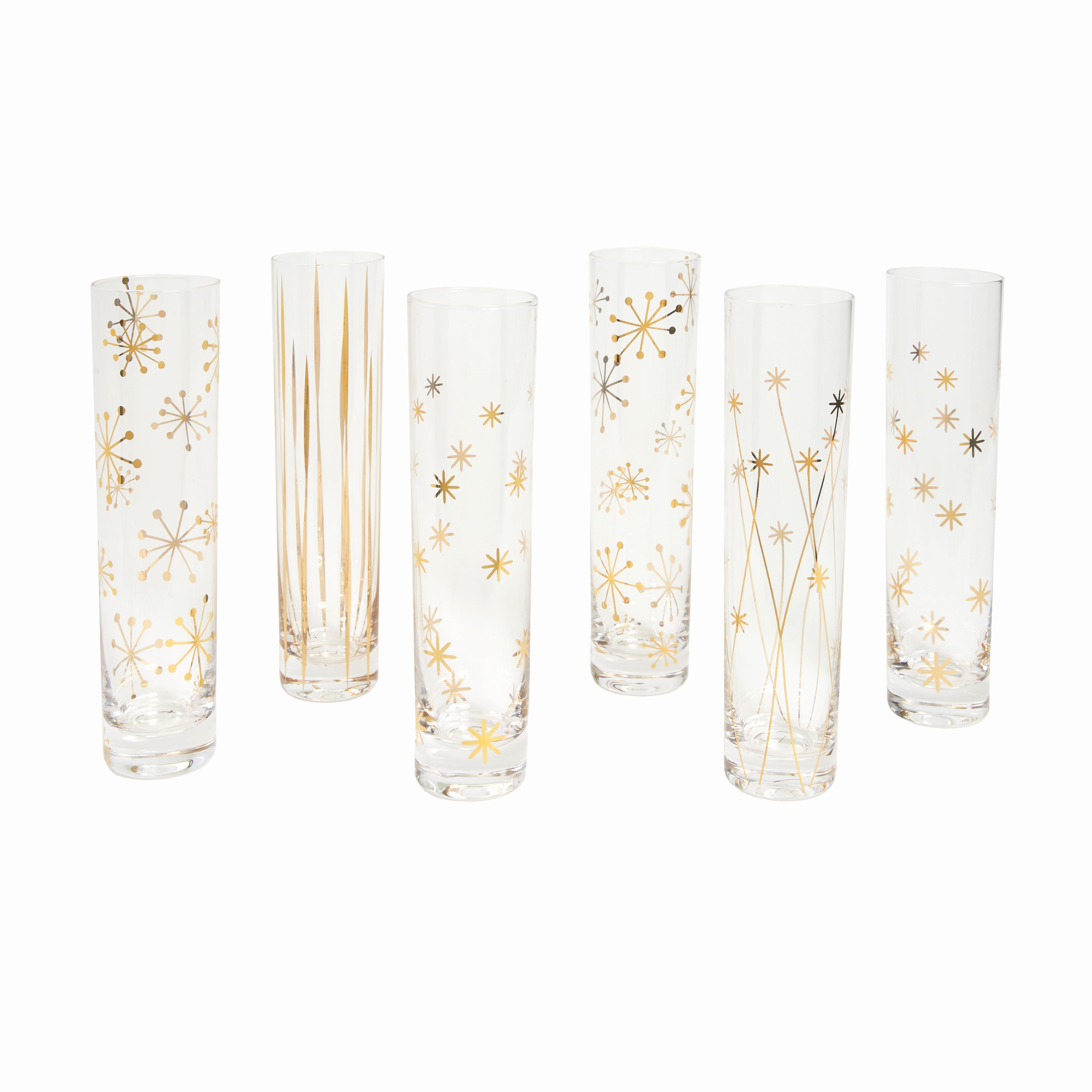 Gold Decal Champagne Flute