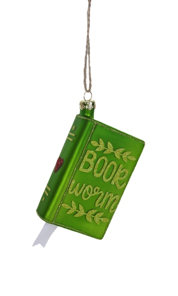 Glass Book Ornament