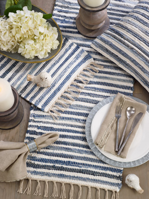Denim Rag Table Runner