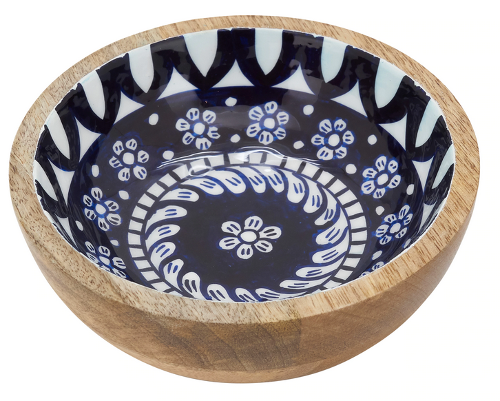 Tile Enamel Mango Wood Bowl