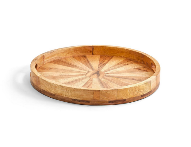 Parquet Woven Wood Tray