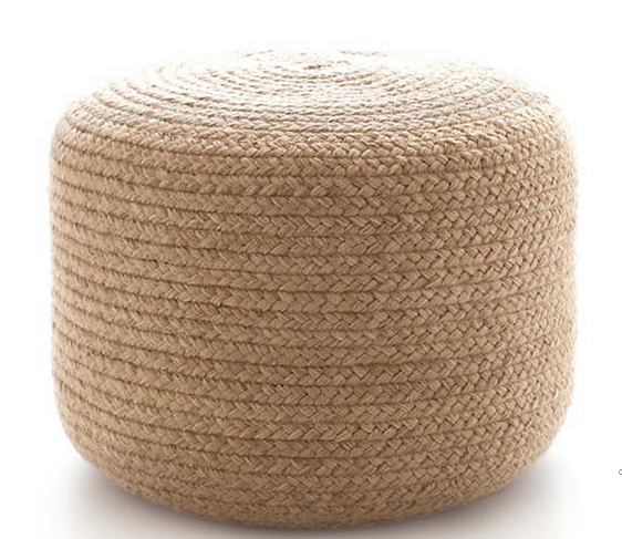 Braided Natural Indoor/Outdoor Pouf