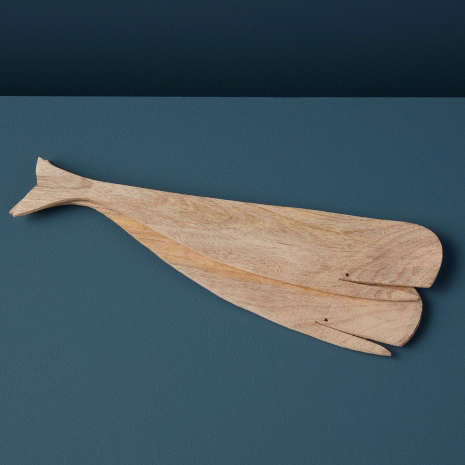 Raw Natural Mango Wood Whale Serving set