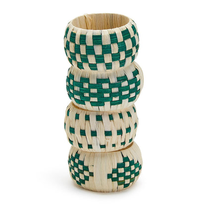 Green Woven Napkin Rings