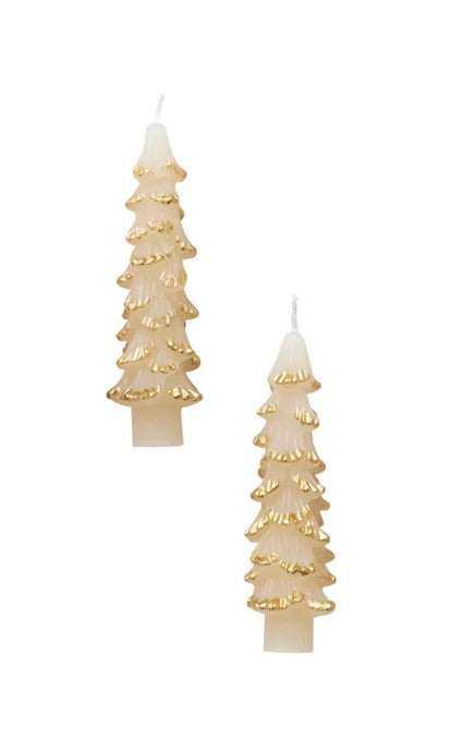 Gold Tip Tree Candle Set