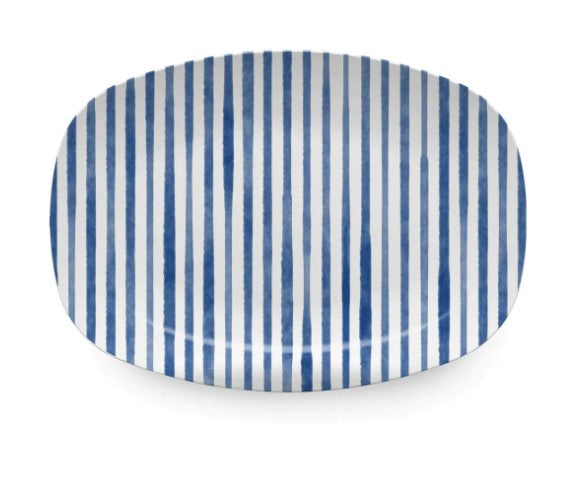 Blue Simple Stripe Platter