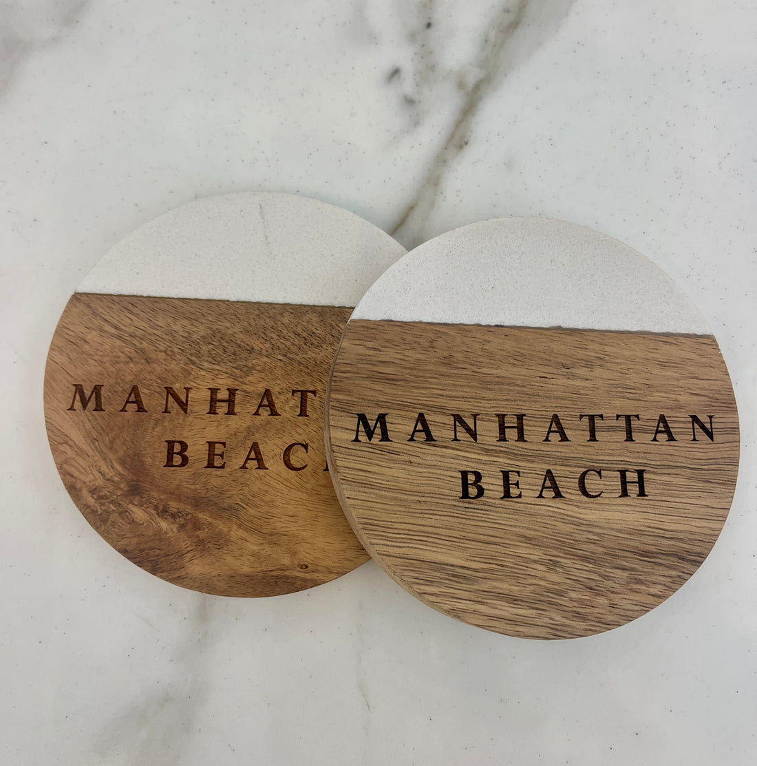 Custom MB Wood/Marble Coasters