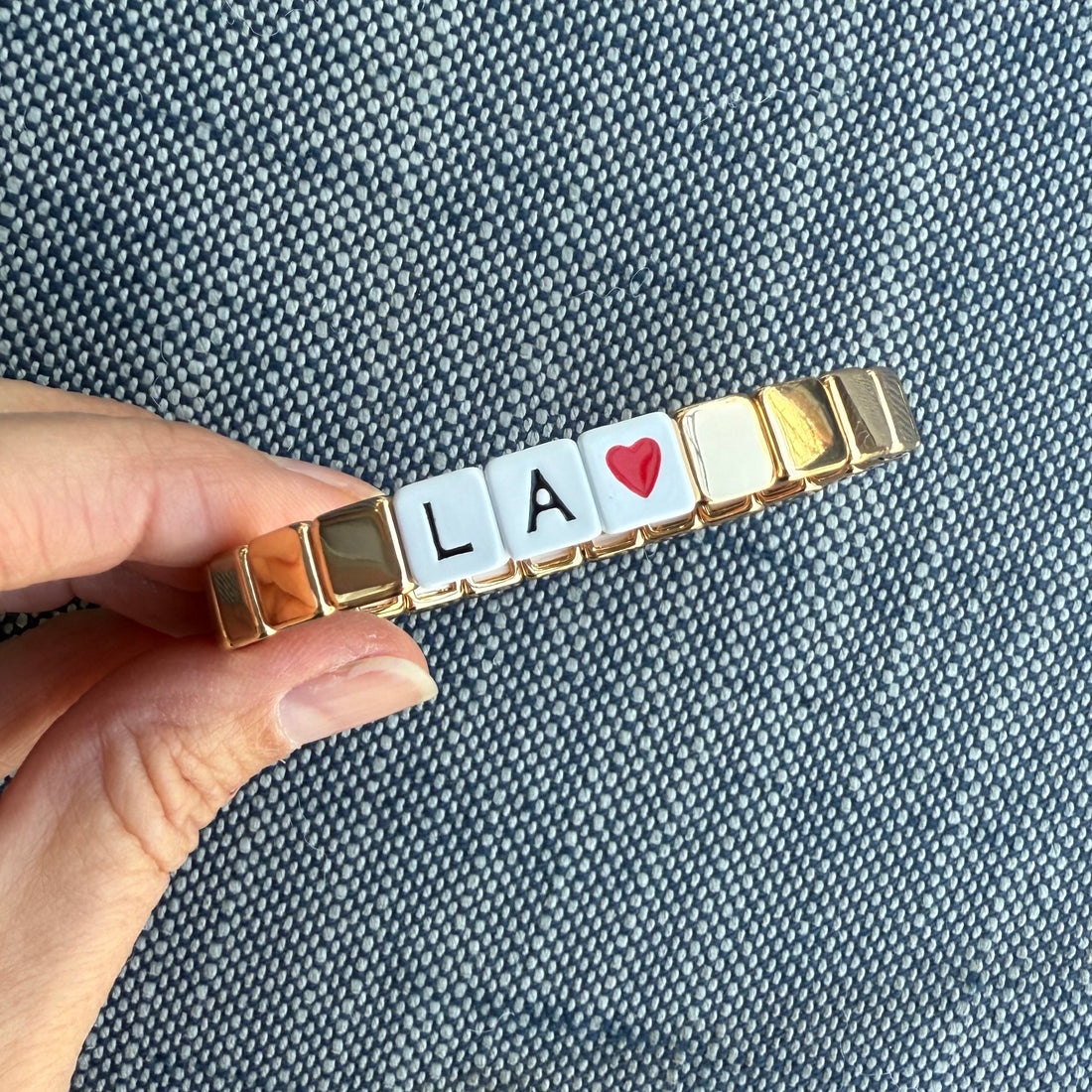 Love LA Gold Square Bracelet