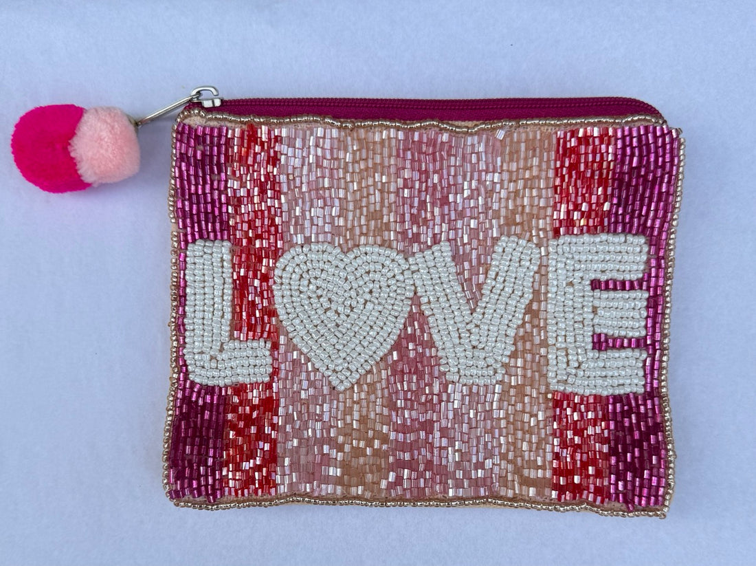 Beaded Love Pouch