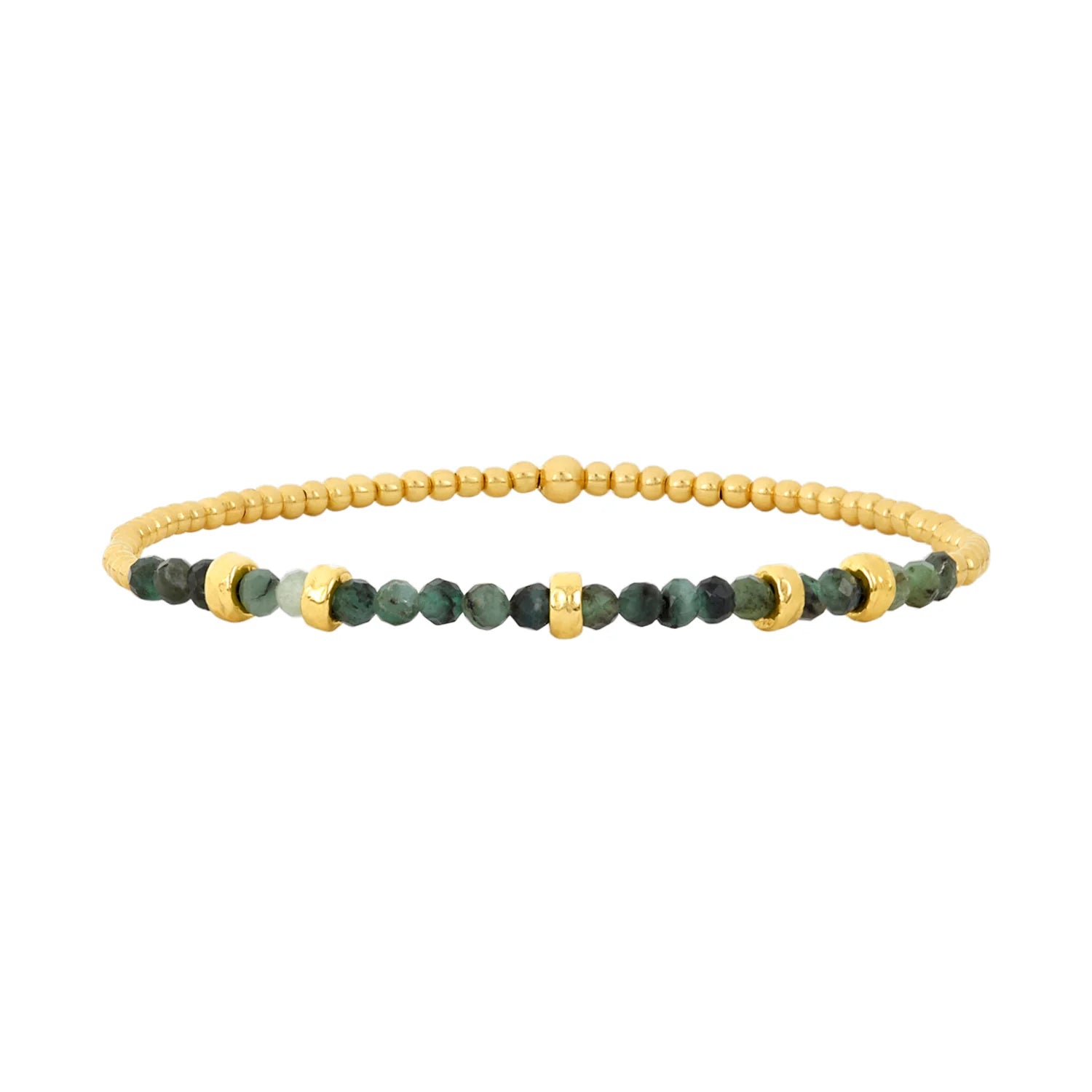 Emerald Rondelle 6.5