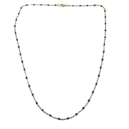 14K Gold Filled Chain with Color Bead Necklace